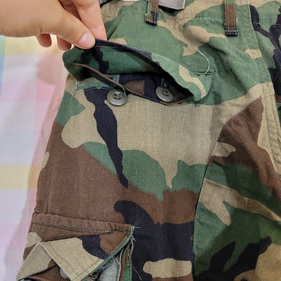 US Army Military camouflage trousers combat woodland canvas cargo pants - Picture 5 of 9